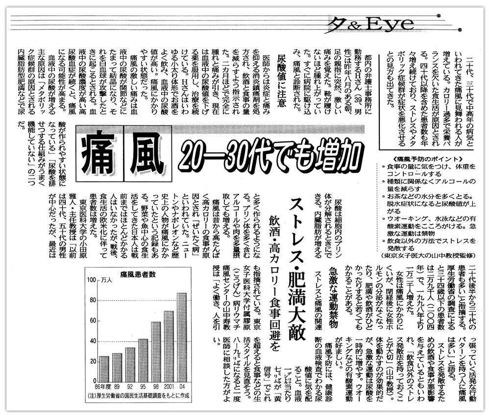 �Q�O�΂���R�O�Α�ŁA�����N�̕a�C�Ƃ����Ă����ɕ��Ɍ�������l�������Ă���B